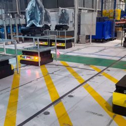 Kivnon AGVs Twister at Faurecia-Factory